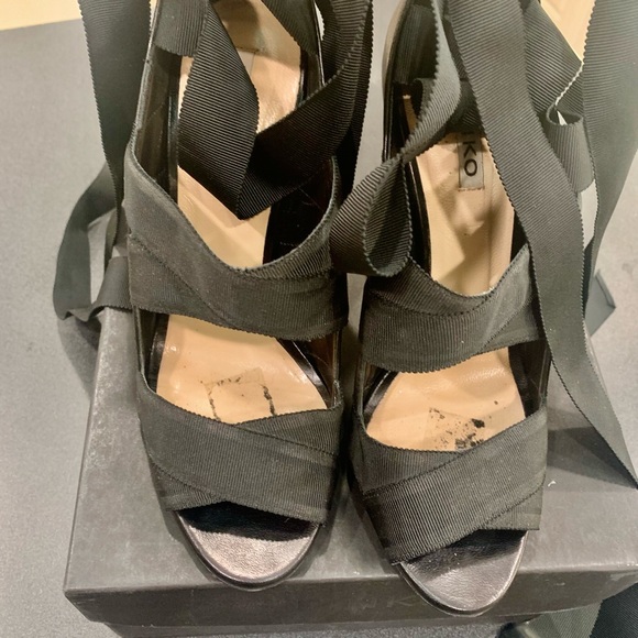 Pinko Black Strappy Heels - Picture 3 of 9